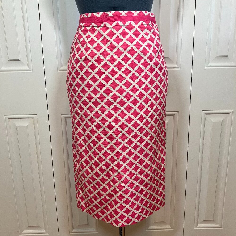 Boden Hot Pink and White Skirt Size 4L